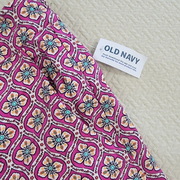 NEW Old Navy Playa Shorts Size 2X High Waist Pink Geometric Print With Pockets - Picture 3 of 15